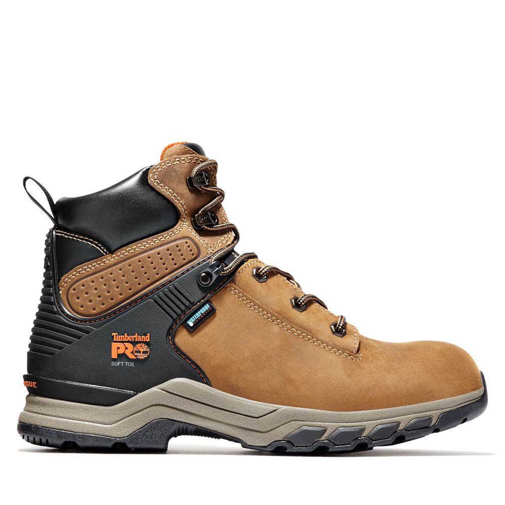 Timberland Μποτακια Εργασίας Ανδρικα Καφε/Μαυρα - Pro® Hypercharge 6" Soft Toe - Greece 4673509-SJ